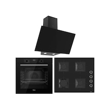 Ferre Flowart QBL63CS - SS205 - D077 Dijital Turbo Ankastre Set Siyah
