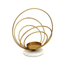 The Home Adro Metal Mumluk Mermer Tabanlı 28 Cm, Modern Tasarım, Çok Renkli