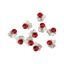 Suntek 10 Adet 3d Gümüş Şarap Nail Art Dekorasyon Metal Takı