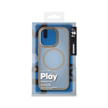 Momax Play CaseForm Apple Uyumlu iPhone 16 Pro Magsafe Kılıf Altın
