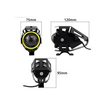 Astraled U7 Motosiklet Sis Farı, Mercekli, Büyük Kafesli, Sarı Angel Işıklı Led Enerji Sınıfı A+