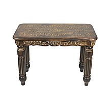 Eskitme Ahşap Dikdörtgen Sehpa K02 74x37x54 Cm. Eskitme Siyah