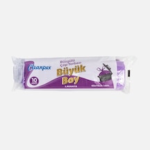 Cleanpex Büzgülü Çöp Torbası Büyük Boy 10 Adet 65x70cm