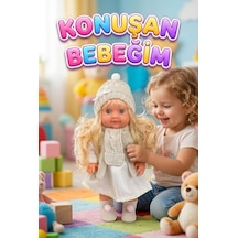 Lucia Girl Konuşan 35 Cm - Etkileşimli Kolları Bacakları Ve Kafası Et Kutulu Atkılı Oyuncak Bebek 51727972