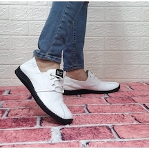 Voyager 5146 Beyaz Içi Dışı Hakiki Deri Ortapedik Erkek Günlük A