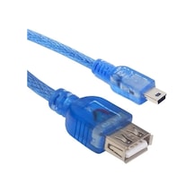 Usb 5 Pin Erkek-usb Dişi 30 Cm Şeffaf İpod Kablosu