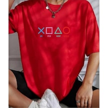 Kozia Outdoors Malkoçbey Play Game Baskılı Oversize Unisex Basic T-sihirt Kirmizi
