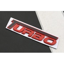Turbo Kırmızı Piano Black Bagaj Yazısı 3m 3d Abs Renault 12