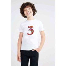 Tshirthane Stanger Things 3 Collection Baskılı Unisex Çocuk Beyaz T-Shirt