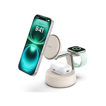 Belkin Wız040kqsd Boostcharge Pro 3-in-1 Qi2 Magsafe Uyumlu 25w Manyetik Şarj Standı Bej Belkin Wız040kqsd Boostcharge Pro 3-in-1 Qi2 Magsafe Uyumlu 25w Manyetik Şarj Standı Bej