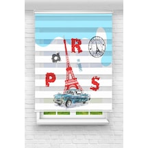 Perdecizade Enxboy Paris Dijital Baskılı Zebra Perde-cocuk Odası-stor Perde Pz-2512 Renkli