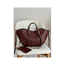 Na Nura Collection Bordo Kadın Polen El Ve Omuz Çantası Bordo - 787190253 Bordo