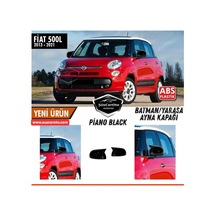Fiat 500l 2013-2021 Uyumlu Batman Yarasa Ayna Kapağı Piano Black Abs Plastik Sağ Sol Takım 00 Şüscaroto Aksesuar