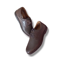 Growish Gr0205 Hakiki Deri Delikli Bağcıklı Poli Taban Comfort Erkek Ayakkabı Kahverengi