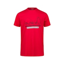 2as Alex Baskılı Erkek Sıfır Yaka T-shirt 016 Kırmızı