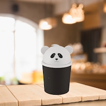 Panda Çöp Kovası 2,5 Litre Kapasiteli, Pratik Ve Kompakt Tasarım Siyah - Beyaz