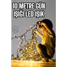 10 Metre Led Işık Saçaklı Dekoratif Şerit Led Açık Mavi 90951239