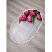Yamalı Home Banyo Evak6701 2'Li Klozet Takımı Oval Banyo Paspası Çok Renkli
