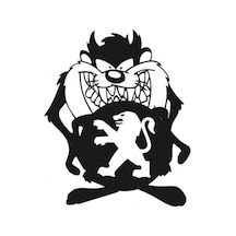 2 Adet Peugeot Taz Komik Araba Sticker Yapıştırma