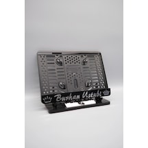 Taçlı Gümüş Kişiye Özel İsimli Pleksi Motor Plakalığı - 848647804