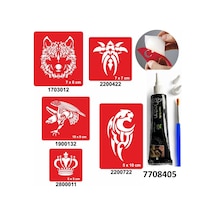 Hint Kınası Ve Şablonla Geçici Dövme Yapma Seti Set 43