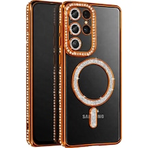 Joko Samsung Samsung Uyumlu Galaxy S26 Ultra Joke Simli Magneticsafe Kılıf - Turuncu