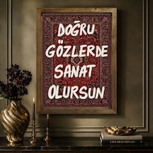 Bk Gift Vintage Klasik Sanat Esprili Sözlü Masif Ahşap Çerçeveli Dekoratif Tablo - 28
