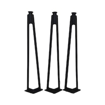 3'lü Dekoratif Metal Firkete Sehpa Ayağı (44 cm Yükseklik)
