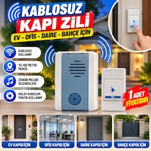 Wireless Bağlantılı Ev, Ofis, Daire Veya  Bahçe Kapıları İçin Kablosuz Kapı Zili Adet