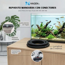 Tr Oluklu Yedek Hortum 3 M, Çap 17 Mm Fluval Dış Filtre 304, 404, 305, 405, 306 Ve 406 İçin, Siyah/gri
