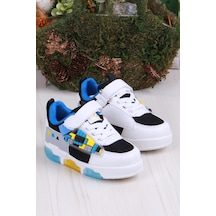 Fort Cool Legos Rahat Hafif Sneaker Işıklı Erkek Çocuk Ayakkabı SİYAH-BEYAZ