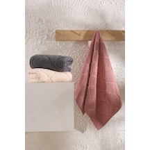 Microcotton %100 Pamuk 3 Lü El Yüz Havlu Seti 50x90 Cm Ultra Yumuşak Yüksek Emici Havlu Royal