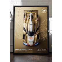 Porsche 963 Siyah Ahşap Çerçeveli Poster, Dekoratif Araba Duvar Tablosu