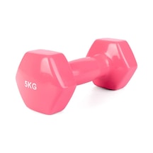 Gymo Hex Shape Vinil Dambıl 5kg Pembe