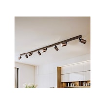 Gu10 150 Cm Sekizli 8 Li Led Spot Tavan Avize Hareketli Başlık Os Ram Tasarruflu Ampül Kahverengi Diğer