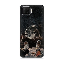 Oppo A73 Uyumlu Yıldızlı Bir Gece Ve Ay Desenli Silikon Kılıf
