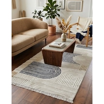 Arma Serisi Multi Gri Geometrik Desenli Modern Halı Mc 402 Çok Renkli