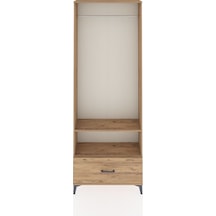 Arges Dolap 2 Raflı Tek Çekmeceli Tek Askılı 88x30x243 Çam-çam Çam