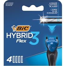 Bıc Hybrid 3 Flex Tıraş Bıçağı Yedek Kartuşu 4'lü 3 Adet