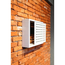 Modem Saklama Kutusu Sürgülü Yana Açılır 35 X 40çizgili Beyaz