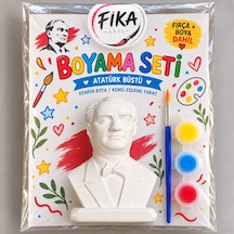 Atatürk Büstü Masaüstü Taş Tozu Boyama Seti
