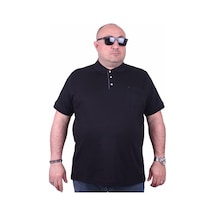Starbattal Büyük Beden Likralı Klasik Cepli Polo Tişört 11501 Sıyah Sıyah Çok Renkli