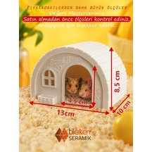 3d Baskı Hamster Evi Şık Beyaz Tasarım Kemirgen Yuvası Çıkarılabilir Tabanlı Hamster Kulübesi