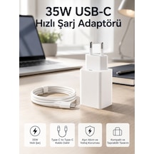 35w Usb-c Hızlı Şarj Adaptörü Type-c To C Kablo Seti Çok Renkli