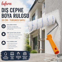 Dayanıklı Dış Cephe Boya Rulosu 20 Cm Turuncu Saplı Pürüzlü Duvar Geniş Yüzeyler Tadilat Ergonomik