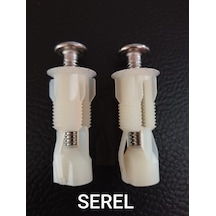 Serel Slim Yavaş Kapanan Klozet Kapak Menteşe Dübeli Beyaz