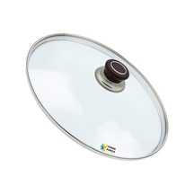 Tencere Sahan Tava Cam Kapağı Kapak 20 Cm Vişne Çürüğü Tutma Tepesi