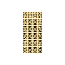 Metal Kapı Masa Dolap Numara Levhası 7x10cm Altın Renk 48 Adet (1…48)