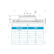Bosch Fren Diski L-200 06-15 Cr / 15 Su / 22 / Pajero 08-10 / Fullback 16 / Ön Havalı Mn102276