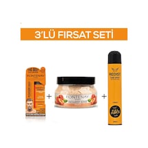 Fontenay Pudra Toz Wax Turuncu 20gr + Face And Body Scrub Şeftali 350ml +saç Spreyi 2 400ml 3'lü Set